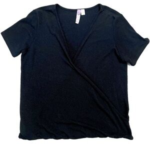 NWOT Small black soft top with cris cross in front. 
Super soft